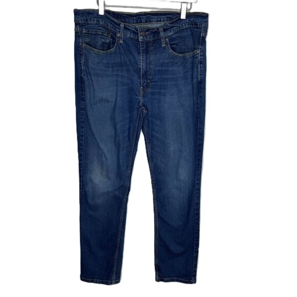 Men's Levi's 514 Slim Straight Fit Dark Wash Denim Jeans,  W36 L32 - Picture 1 of 6